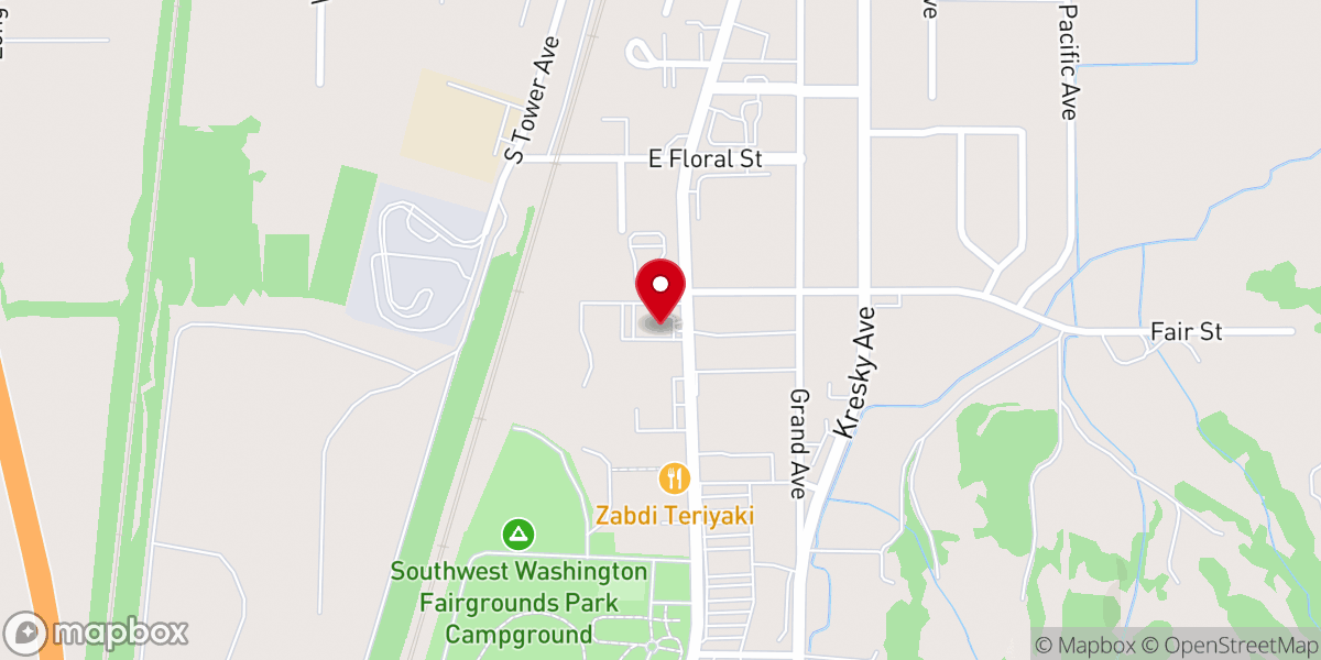 Map showing location of Centralia Bible Baptist Church