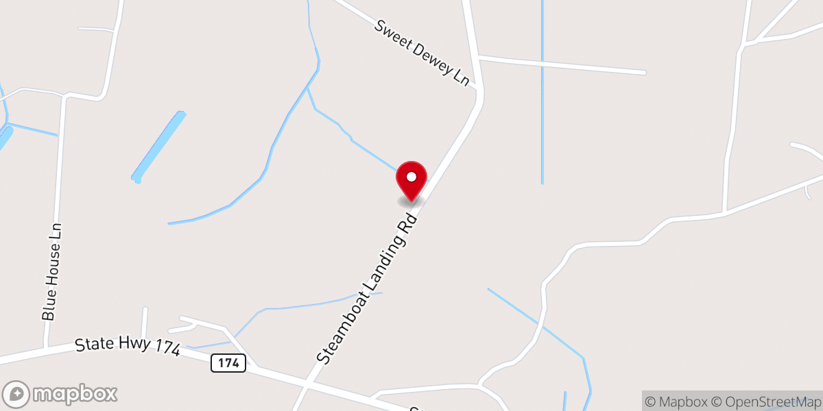 Map showing location of Galilee Church