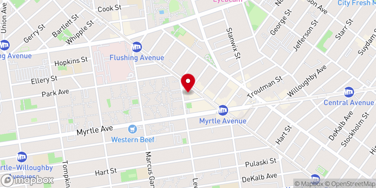 Map showing location of Brooklyn Temple Seventh-day Adventist Church