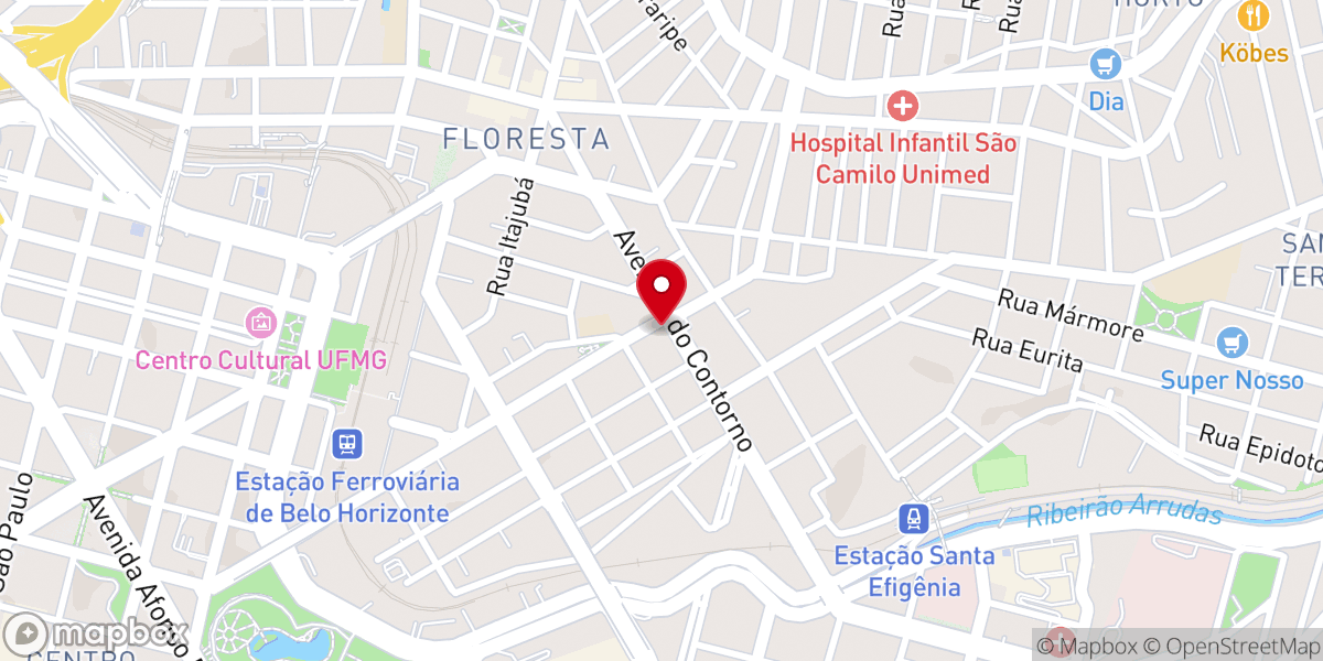 Map showing location of ICBH - Igreja Cristã Discipular em Belo Horizonte