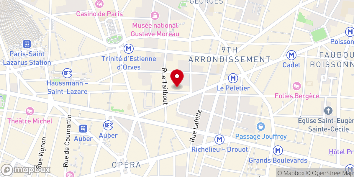 Map showing location of Église Évangélique Baptiste Coréenne de Paris