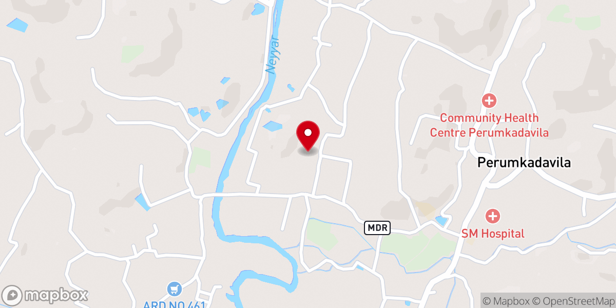 Map showing location of St. Sebastian's Church, Thottavaram