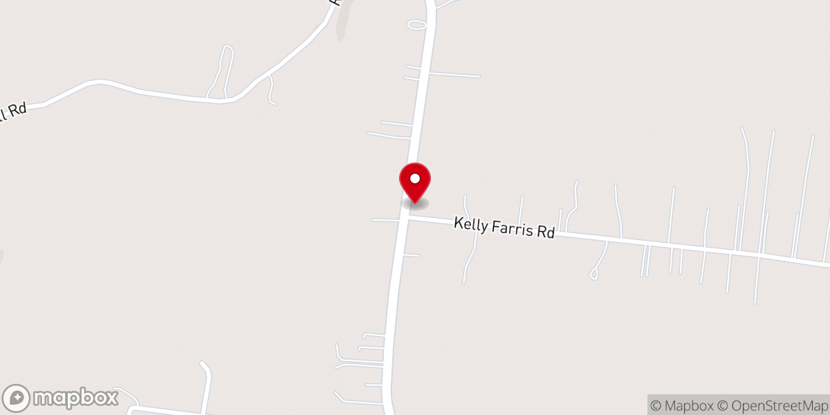 Map showing location of New Macedonia Freewill Baptist Church
