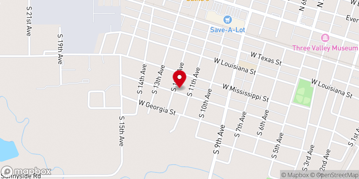 Map showing location of Primera Iglesia Bautista