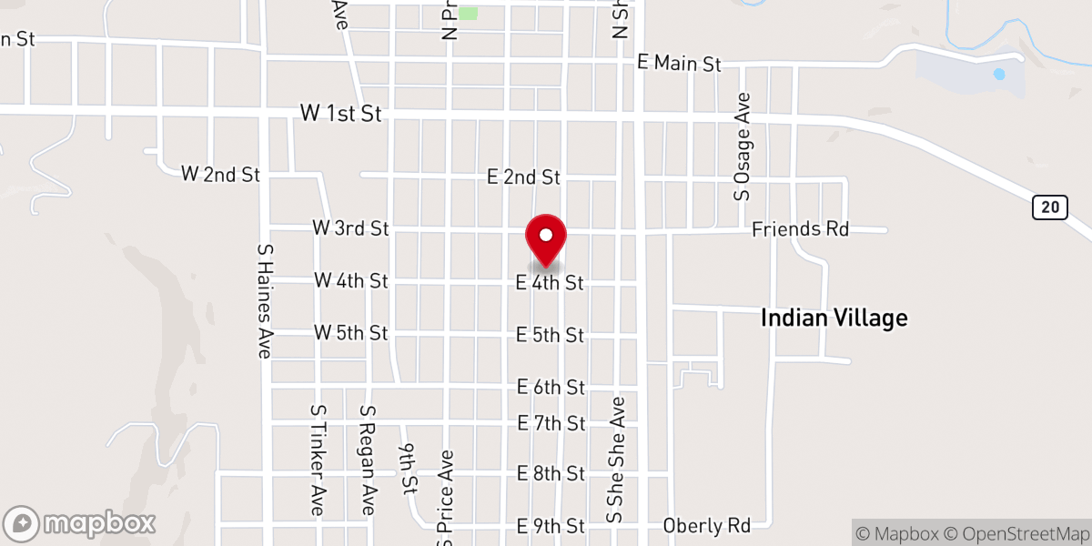 Map showing location of St Joseph Catholic Church
