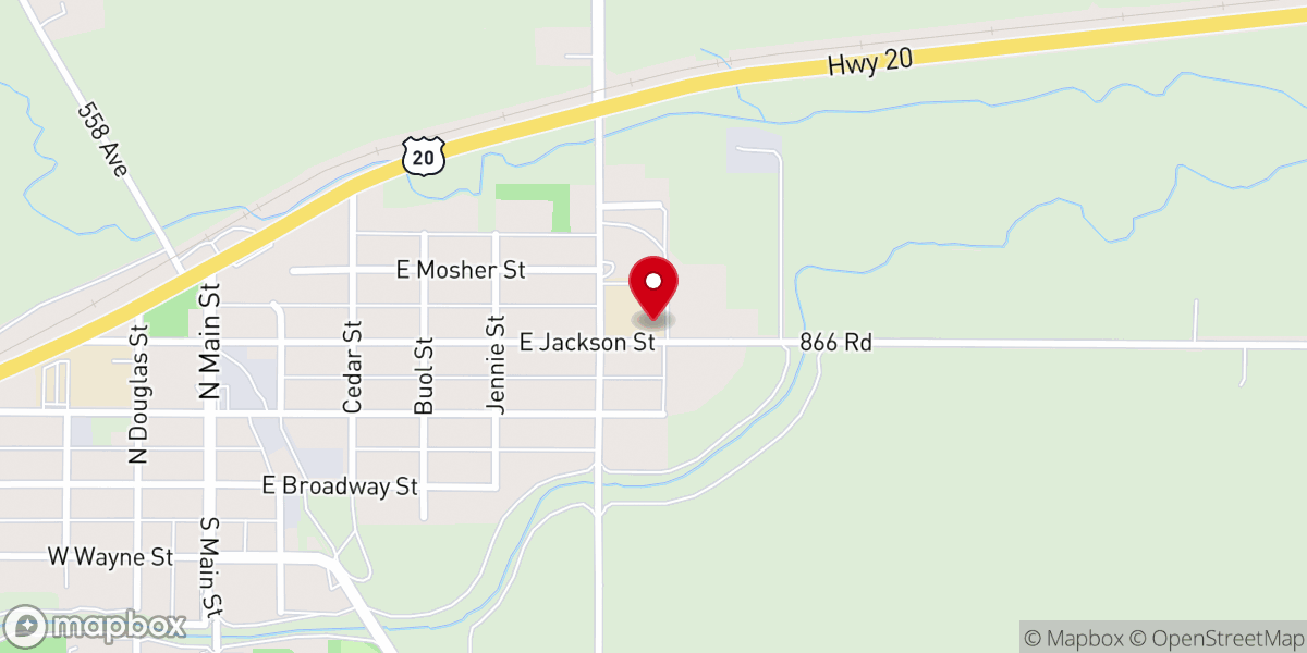 Map showing location of St Jane Frances de Chantal Education Center