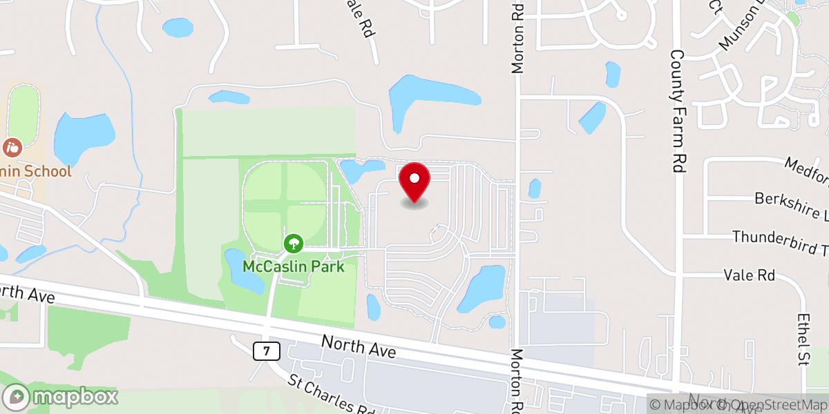 Map showing location of Wheaton Bible Church