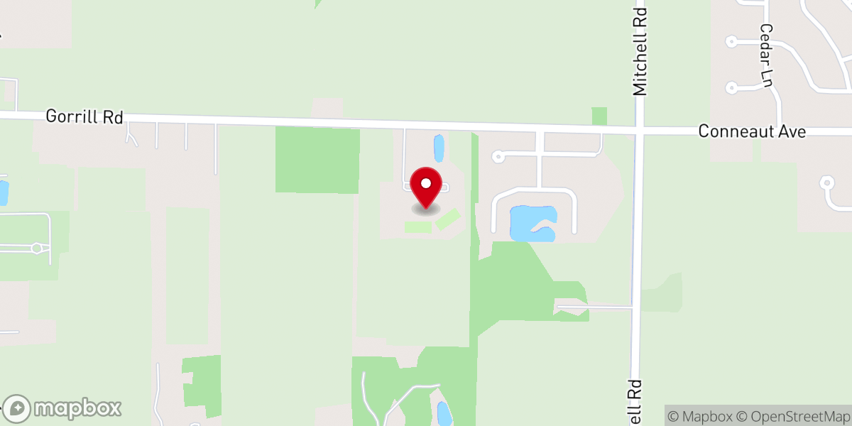 Map showing location of Bowling Green Church of the Nazarene