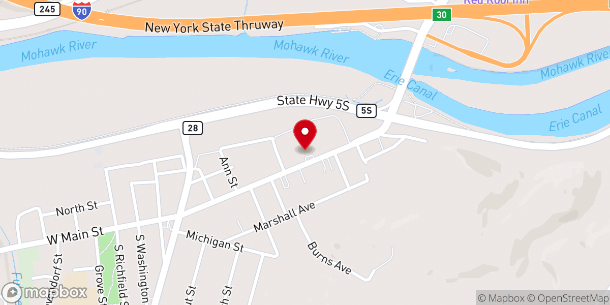 Map showing location of Blessed Sacrament Church