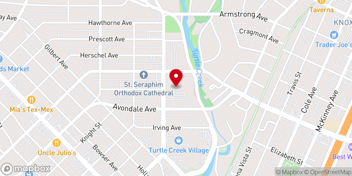 Map showing location of Cristo Rey Presbyterian Church