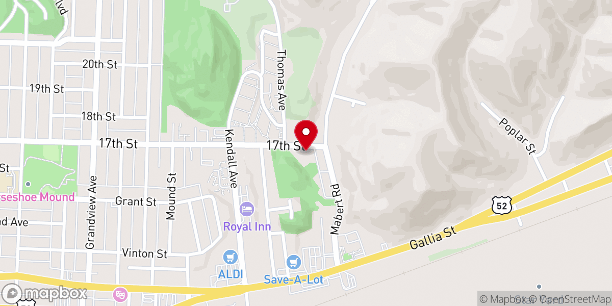 Map showing location of Mount Lebanon Baptist Chapel