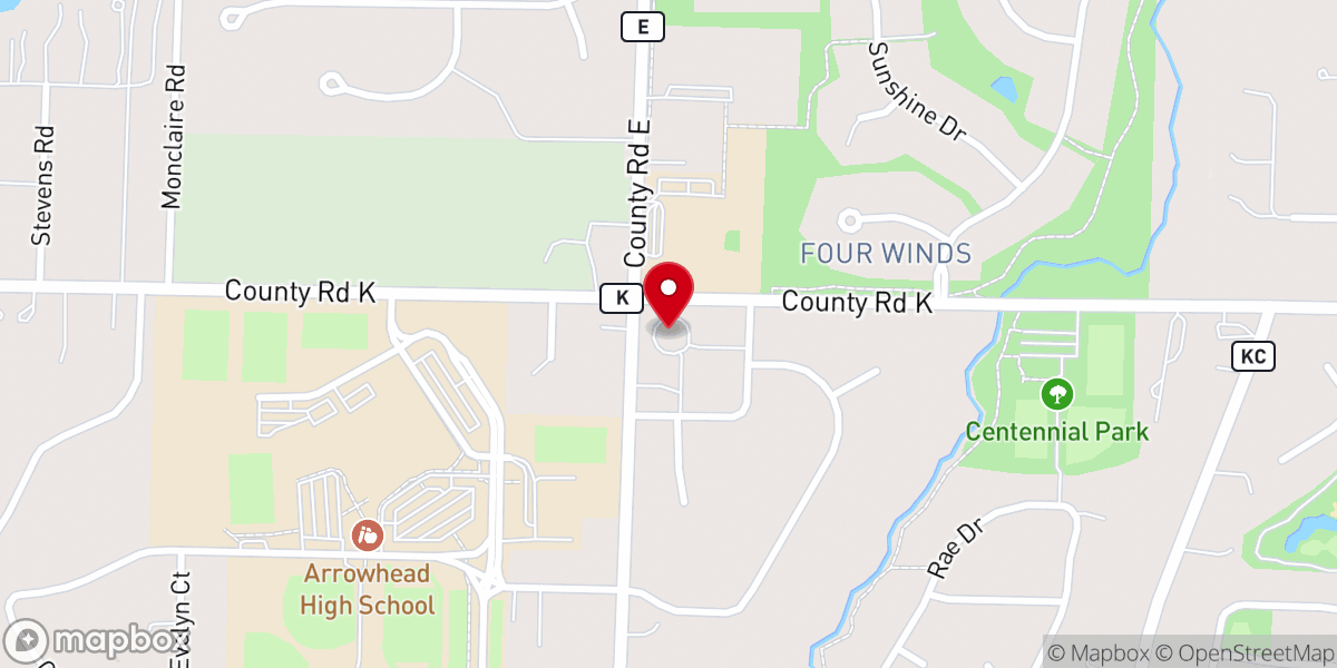 Map showing location of Lake Country Unitarian Universalist Church