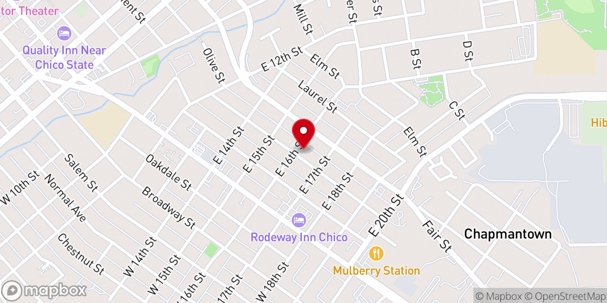 Map showing location of Chico Friends Meeting of the Religious Society of Friends (Quakers)