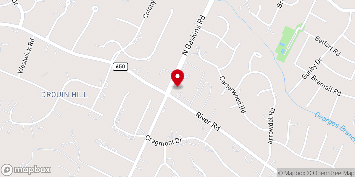 Map showing location of Telugu Church in Richmond, Powell chapel,