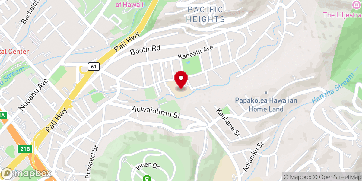Map showing location of Voyager Church Hawaii