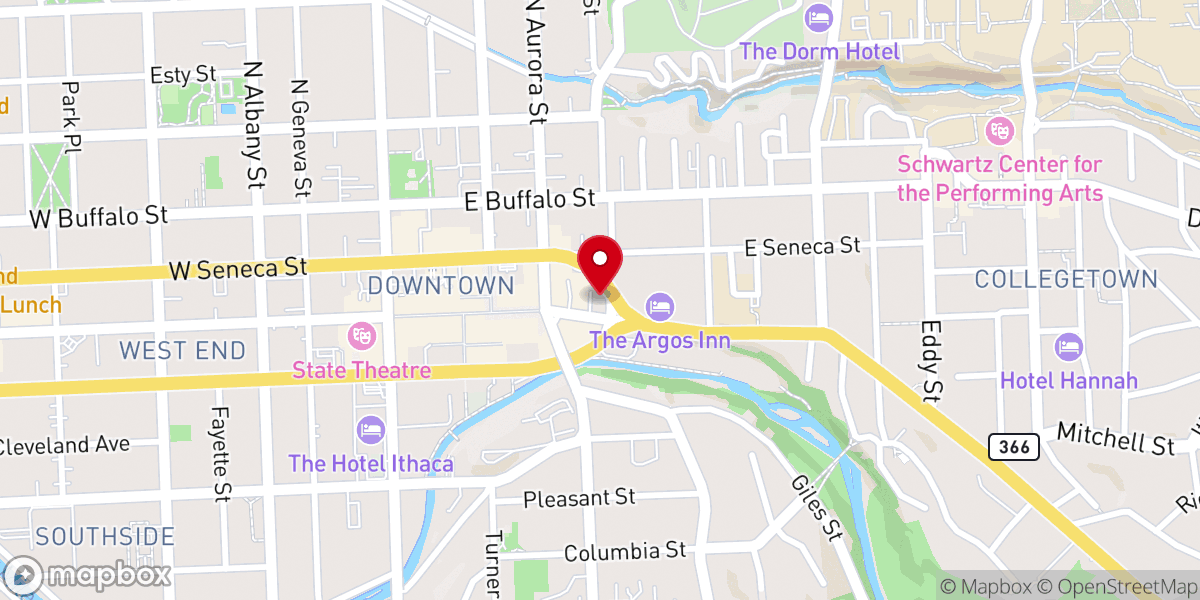 Map showing location of Bread of Life Anglican Church of Ithaca