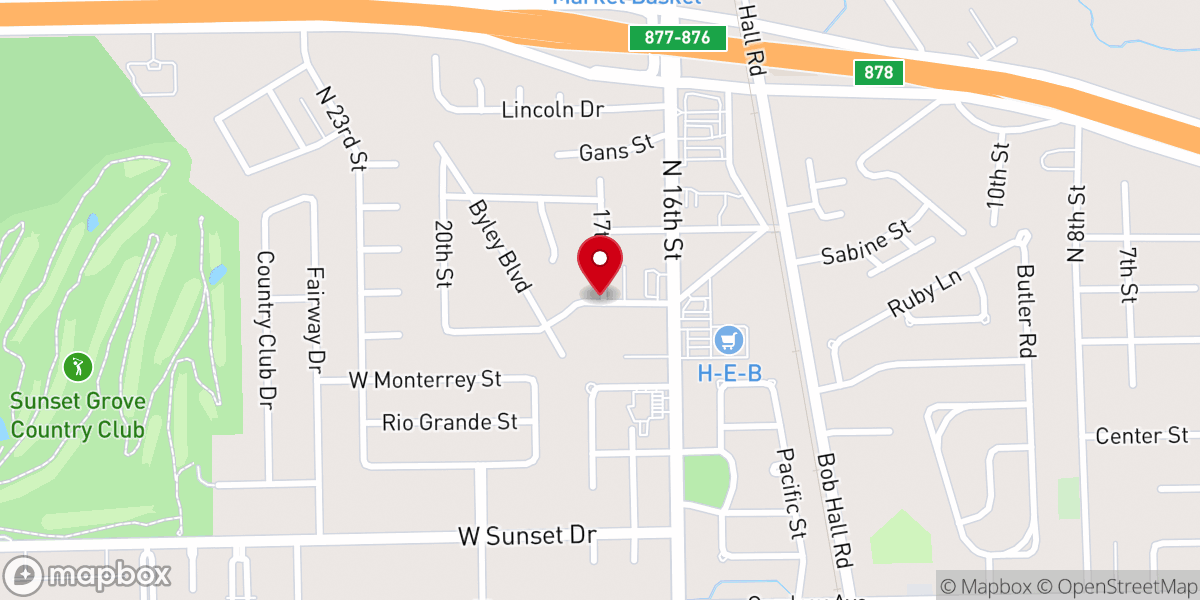 Map showing location of Saint Pauls Baptist Church