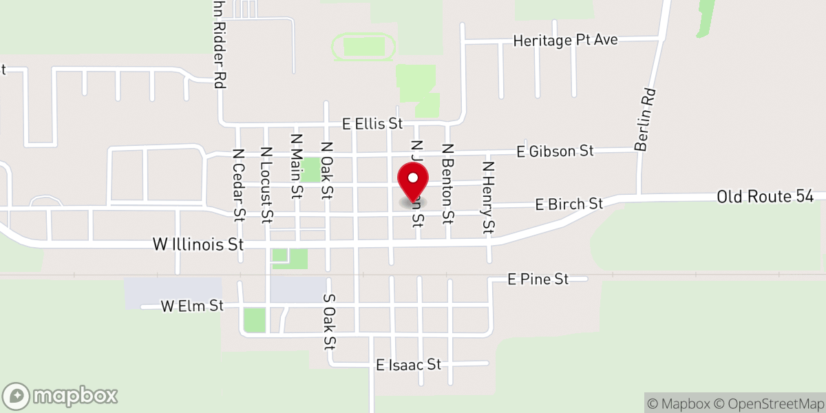 Map showing location of St. Mary's Catholic Church