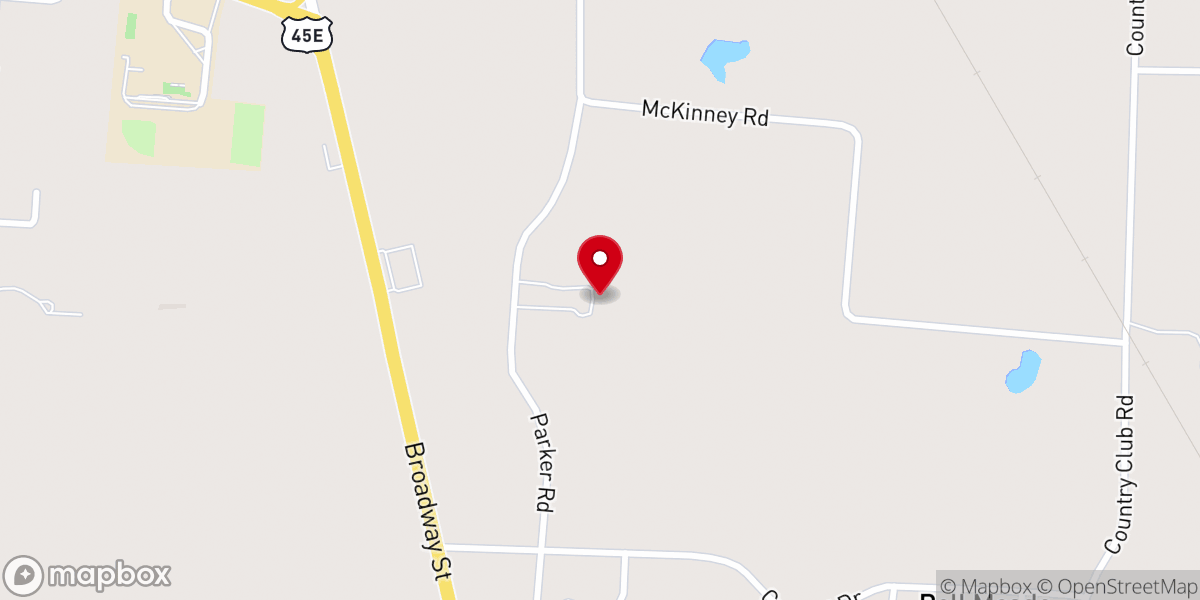 Map showing location of Fulton Cumberland Presbyterian Church