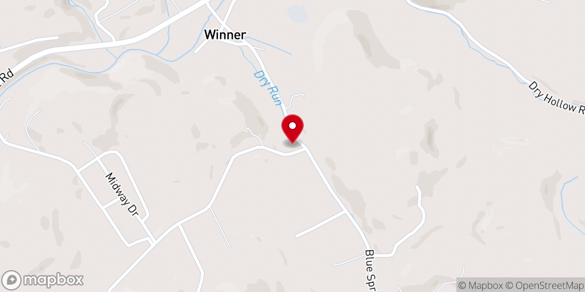 Map showing location of Caldwell Springs Church
