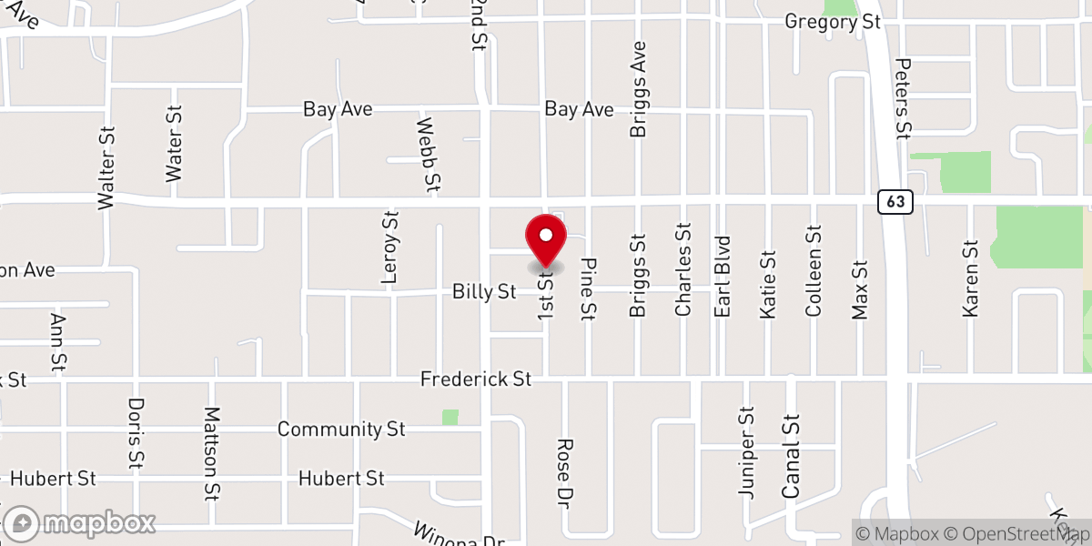 Map showing location of St Joseph's Catholic Church
