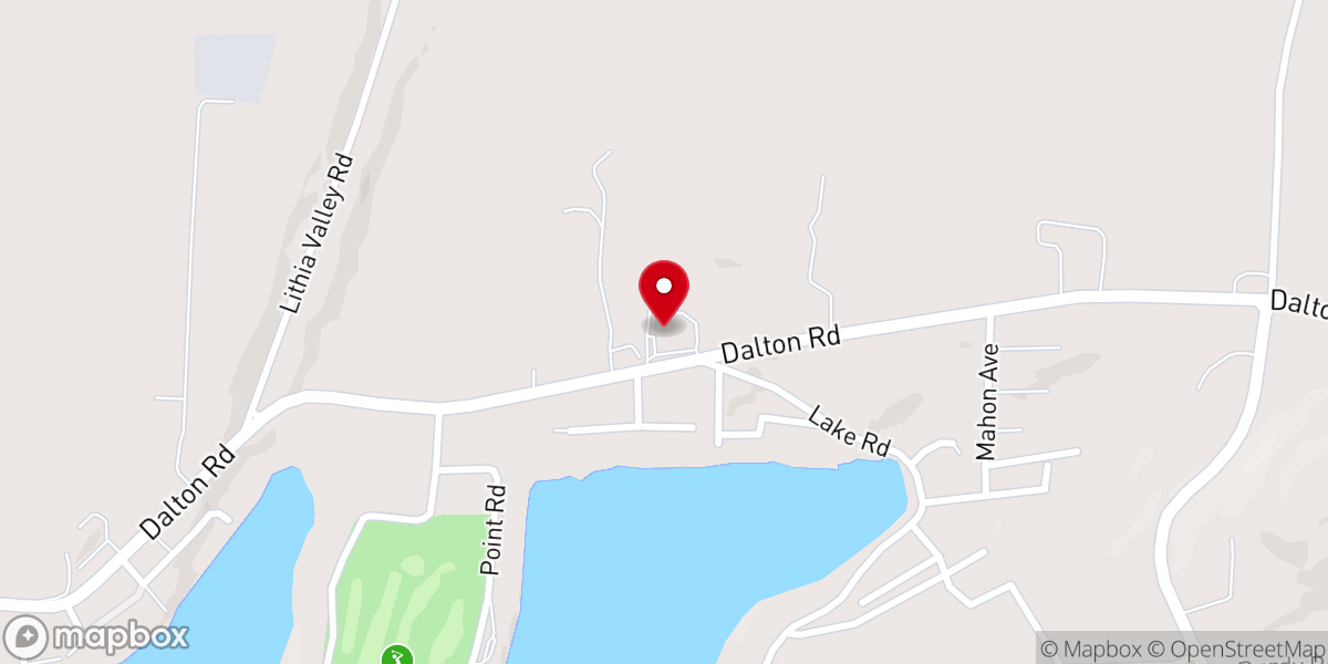 Map showing location of St Mary of the Lake