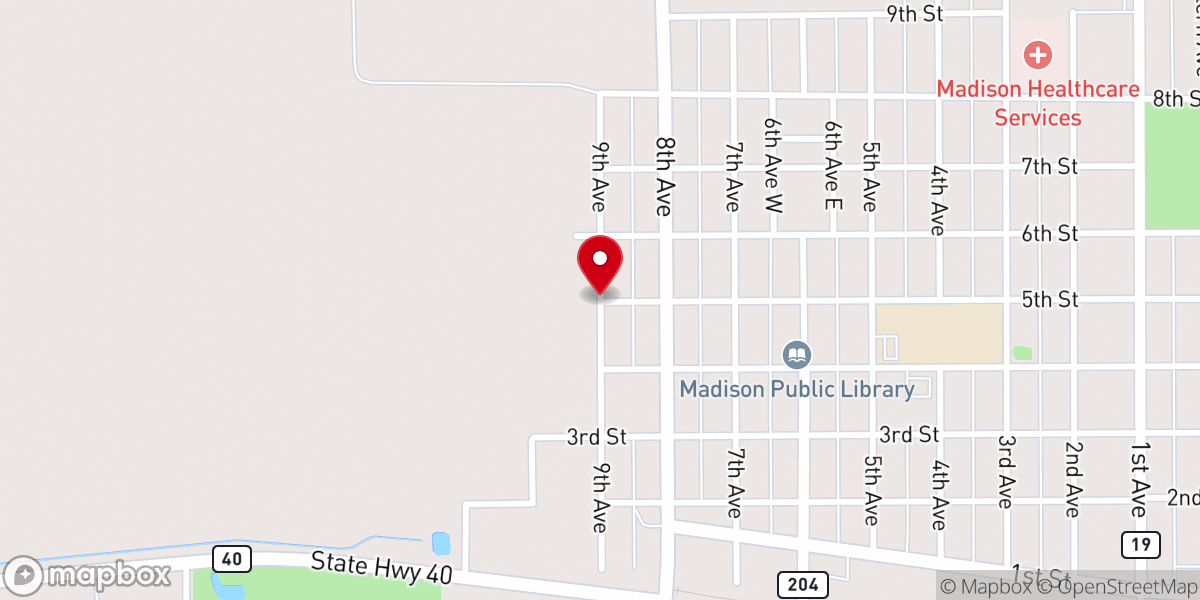Map showing location of United Church of Christ