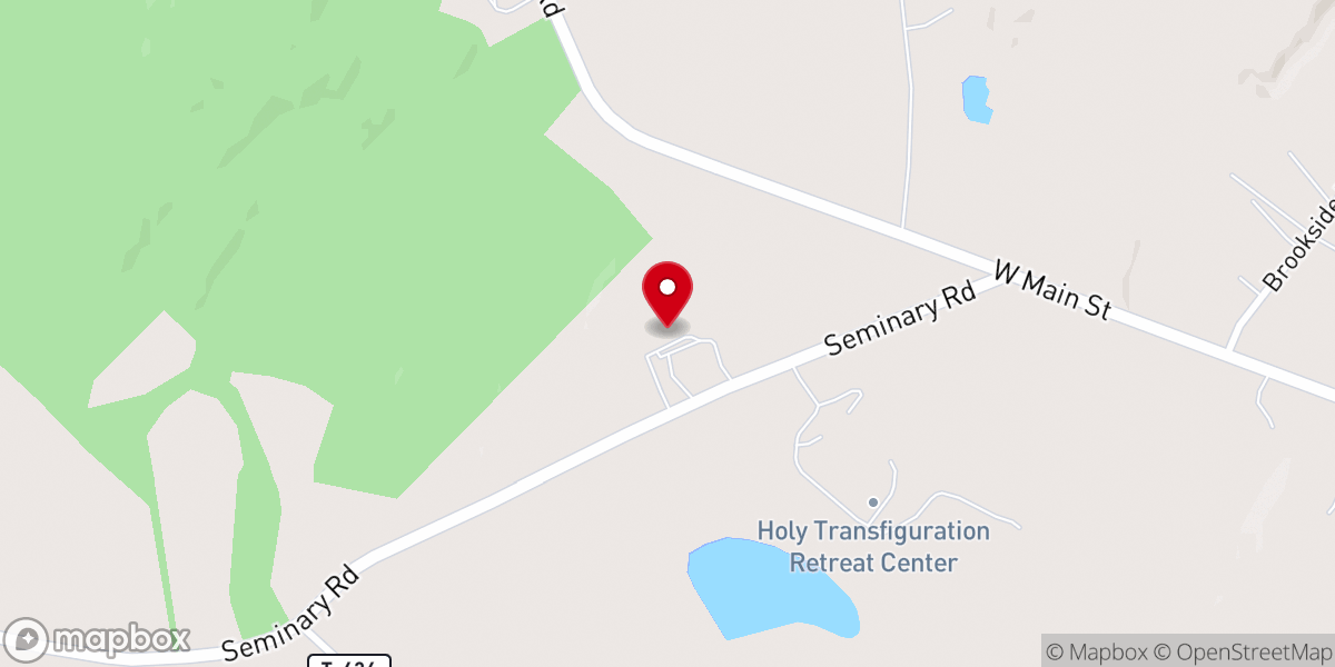 Map showing location of Our Lady of the Abingtons Church