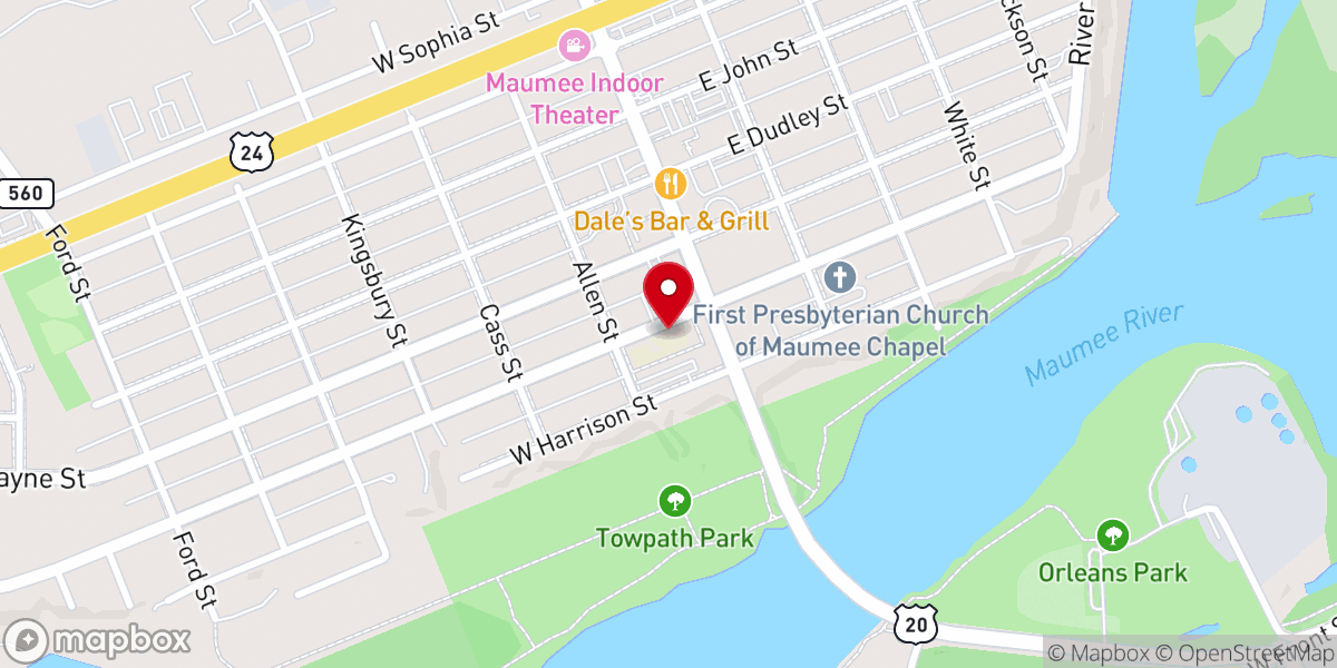 Map showing location of St. Joseph Catholic School