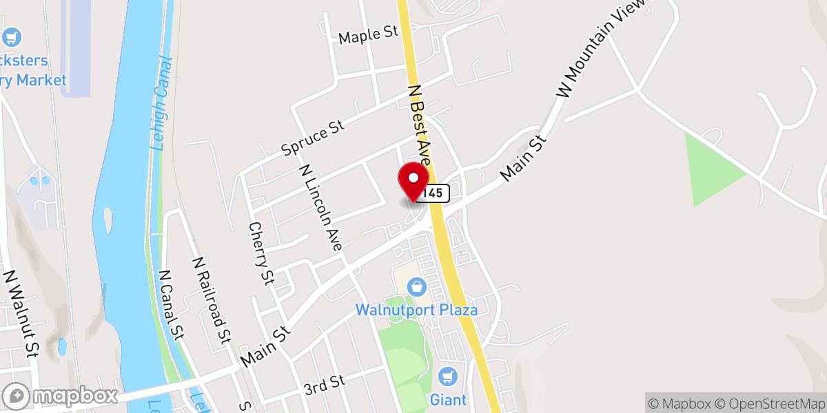 Map showing location of McDonald's