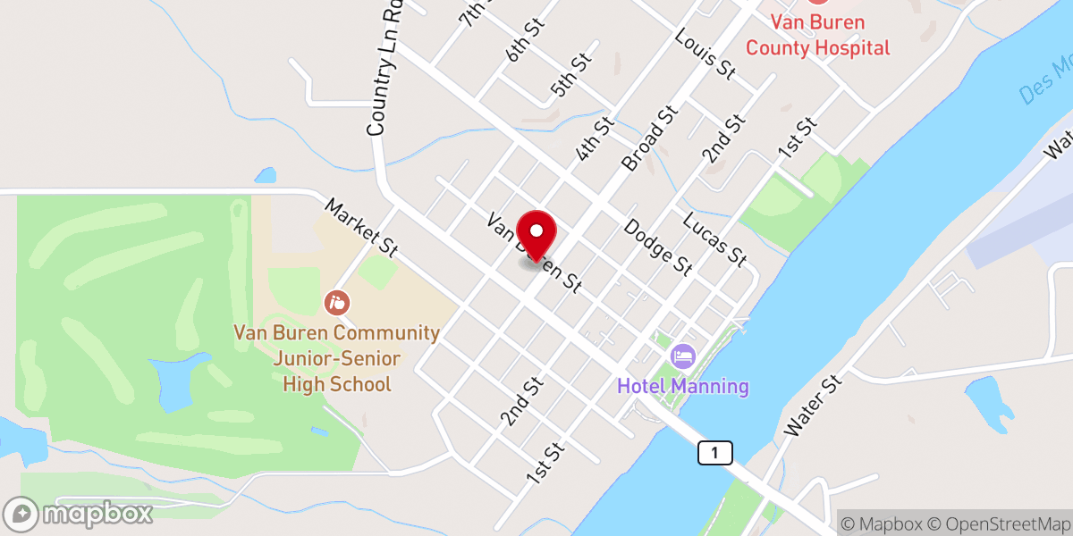 Map showing location of United Church of Christ