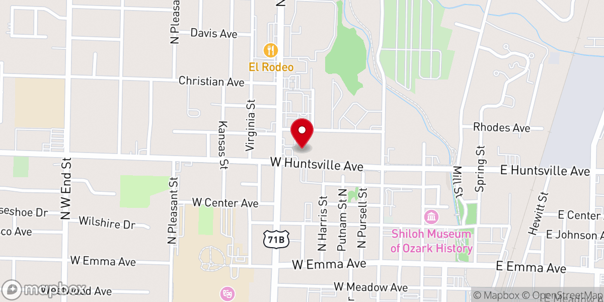 Map showing location of Evangel Assembly of God Church