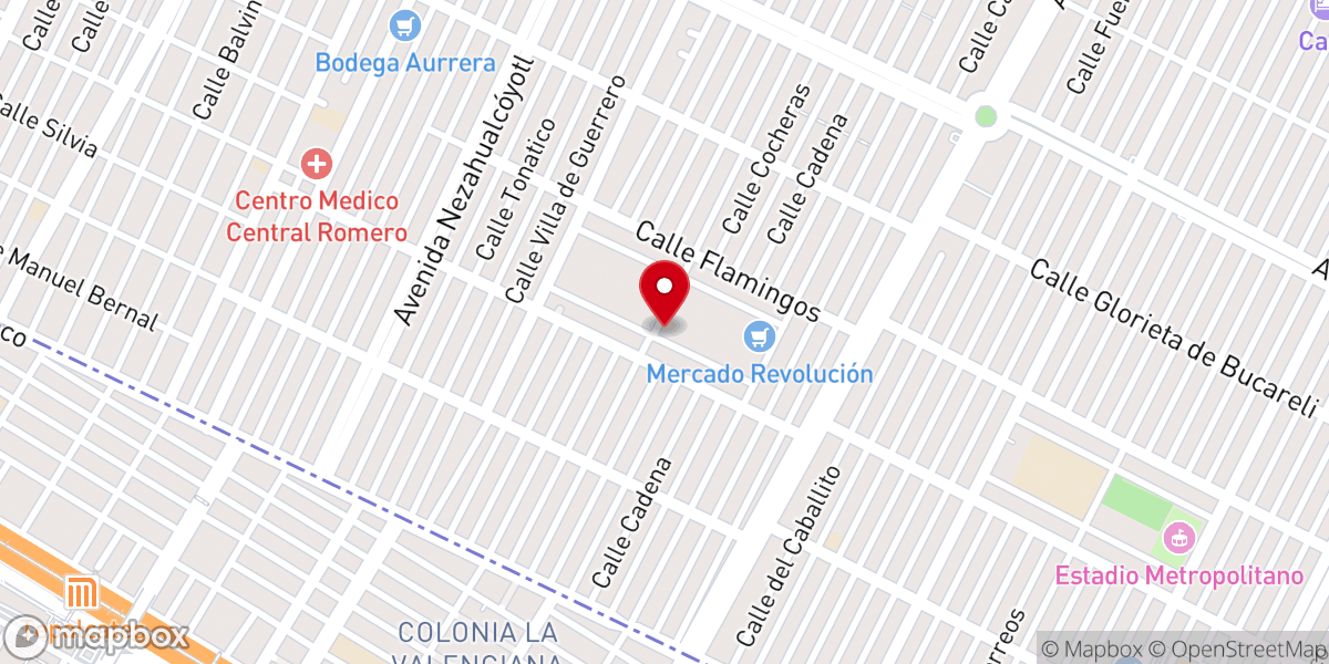 Map showing location of Parroquia de San Martin de Porres.