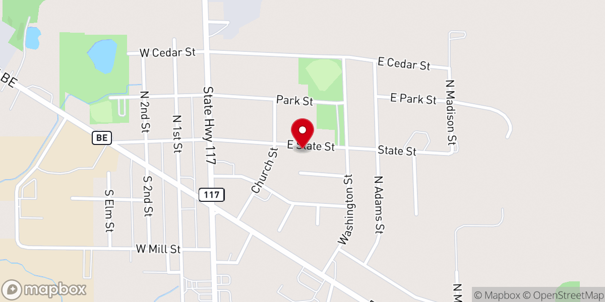 Map showing location of Living Word Fellowship Church