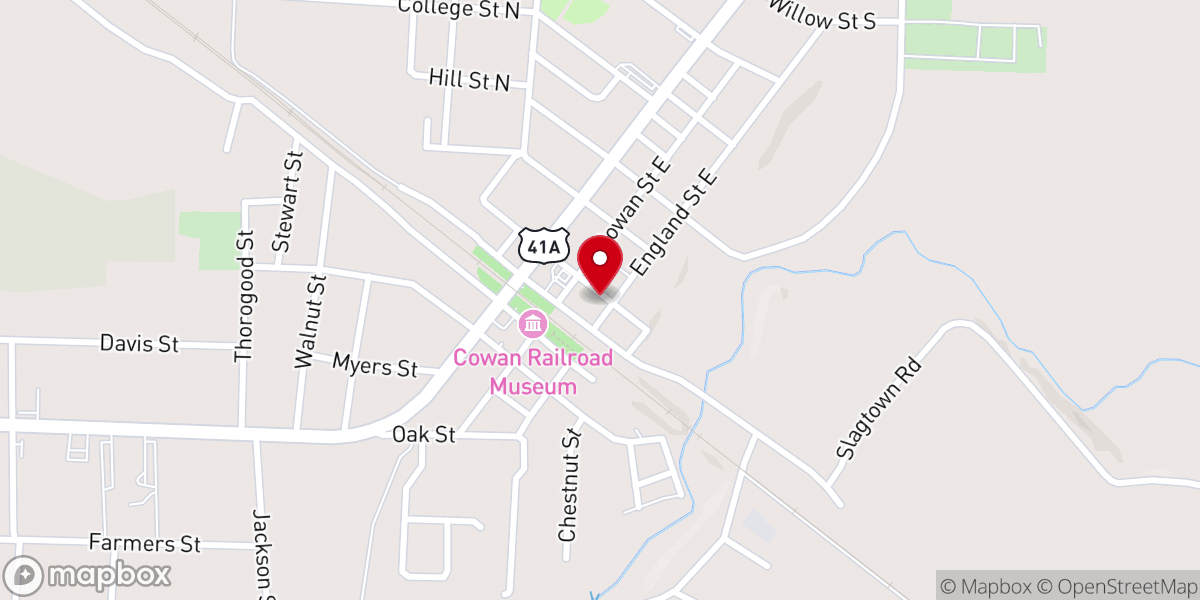 Map showing location of St. Agnes' Episcopal Church