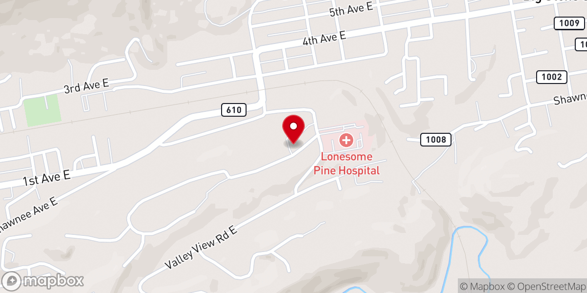 Map showing location of Sacred Heart Catholic Church