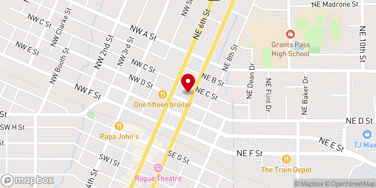 Map showing location of Joy Church Grants Pass