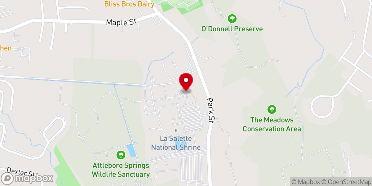Map showing location of Outdoor Chapel