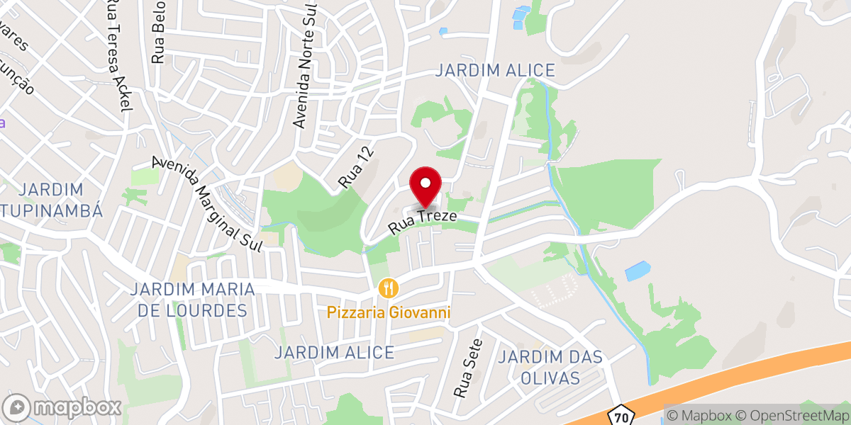 Map showing location of Primeira Igreja Batista em Parque dos Pinheiros (Conjunto Marcos Freire)