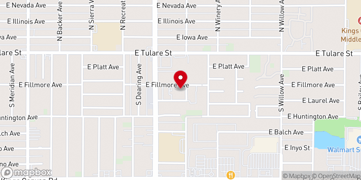 Map showing location of Seventh Day Adventist Filipino-American Church