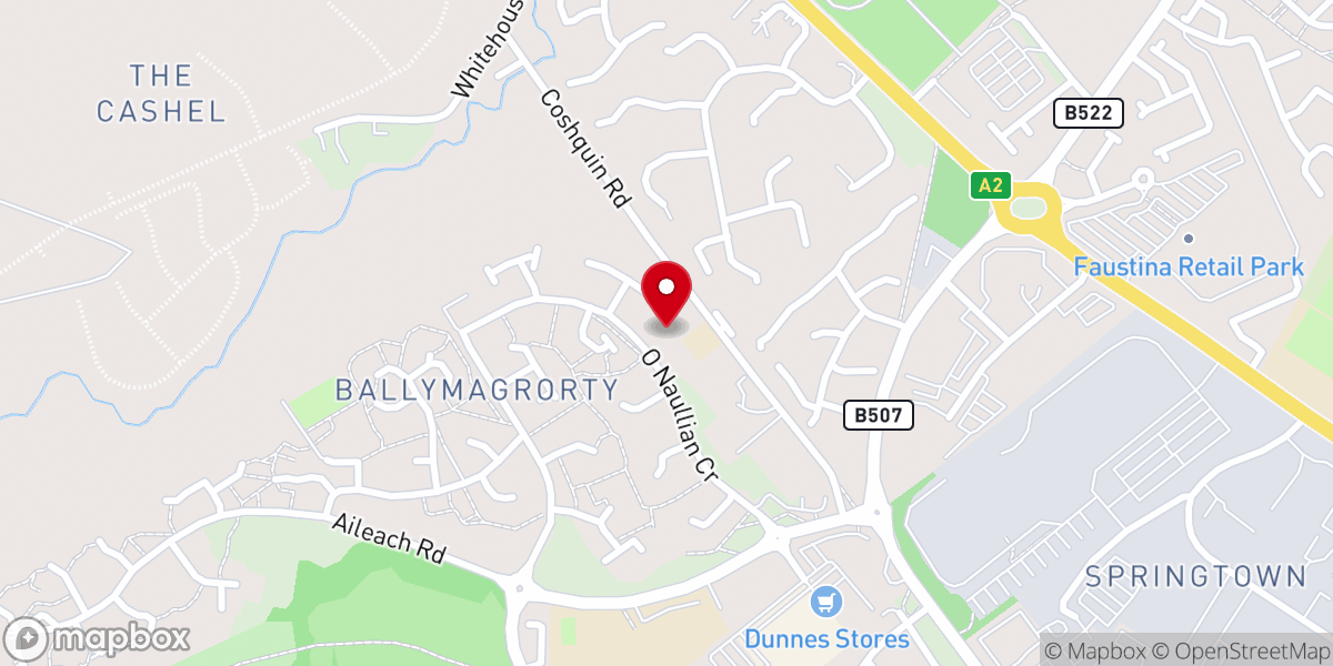 Map showing location of Convent of Mercy