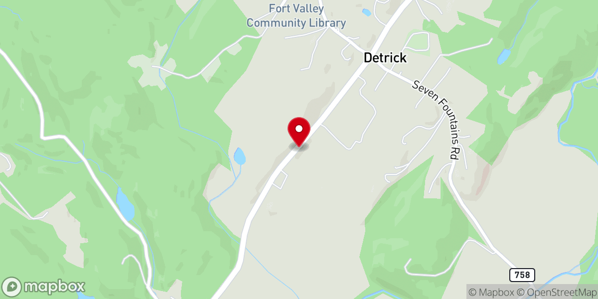 Map showing location of St Patricks In the Mountains