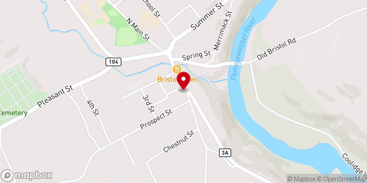 Map showing location of Bristol Federated Church