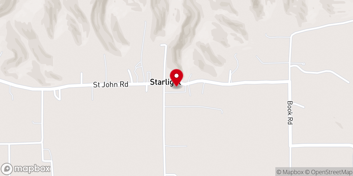 Map showing location of St. John the Baptist Catholic Church