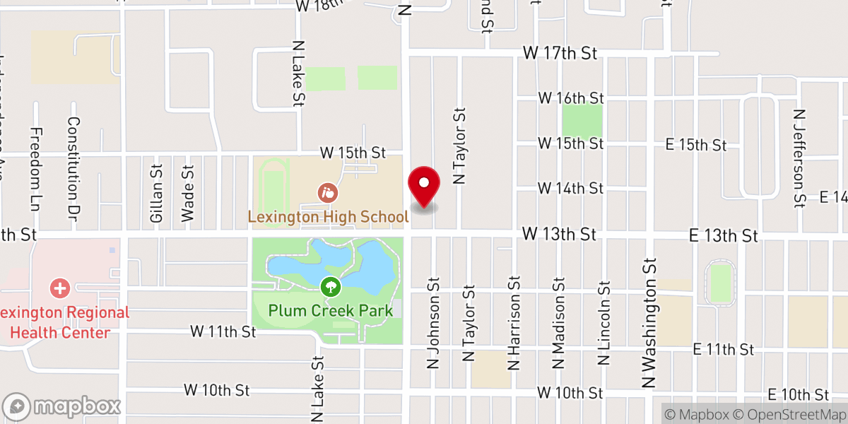 Map showing location of Calvary Assembly of God Church