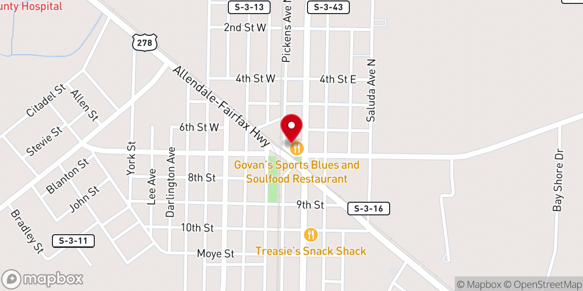 Map showing location of Allendale Working Mission