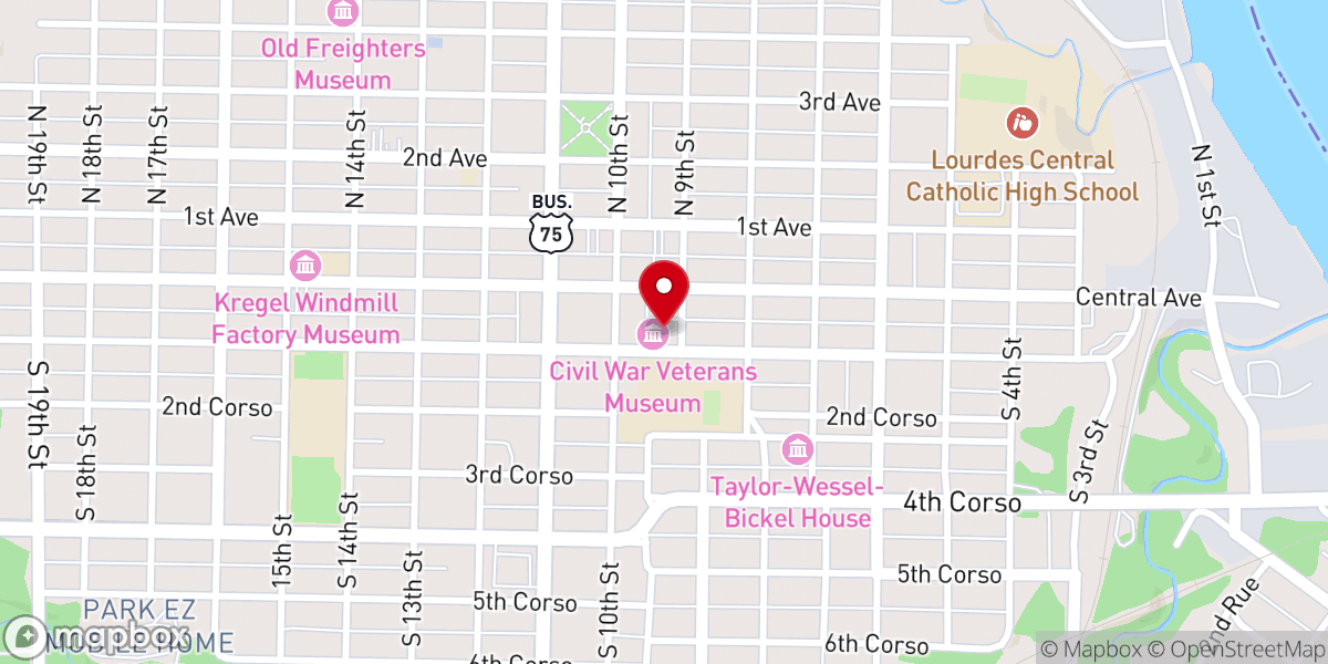 Map showing location of St Mary's Episcopal Church