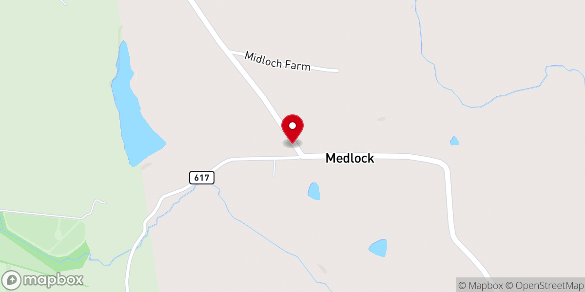 Map showing location of Saint Johns Chapel