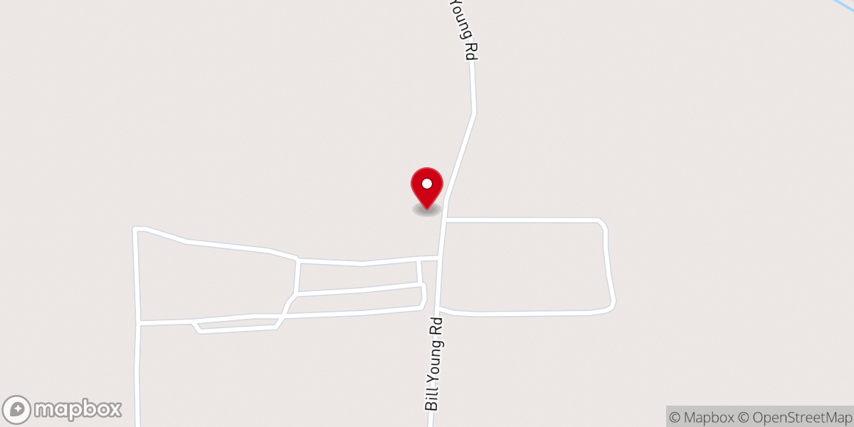 Map showing location of Crooked Bayou Church