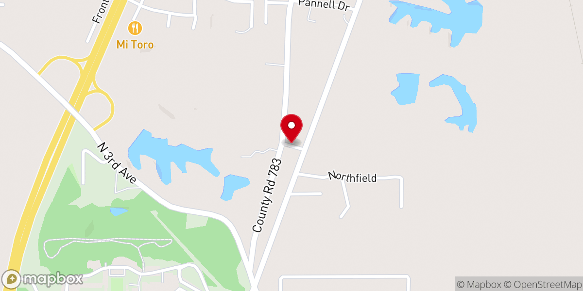 Map showing location of Beulah Primitive Baptist Church